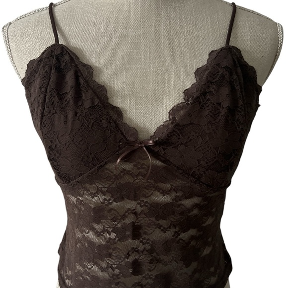Faded Rose Brown Lace Camisole Top.Sz/L - Picture 2 of 10